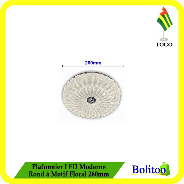 Plafonnier LED Moderne Rond à Motif Floral