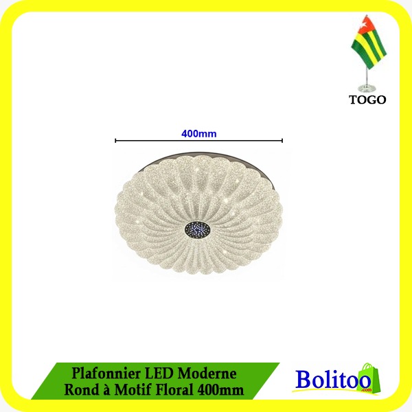 Plafonnier LED Moderne Rond à Motif Floral
