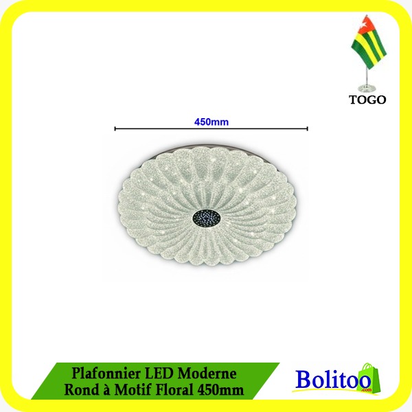 Plafonnier LED Moderne Rond à Motif Floral