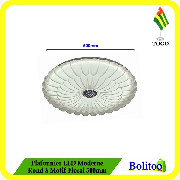 Plafonnier LED Moderne Rond à Motif Floral