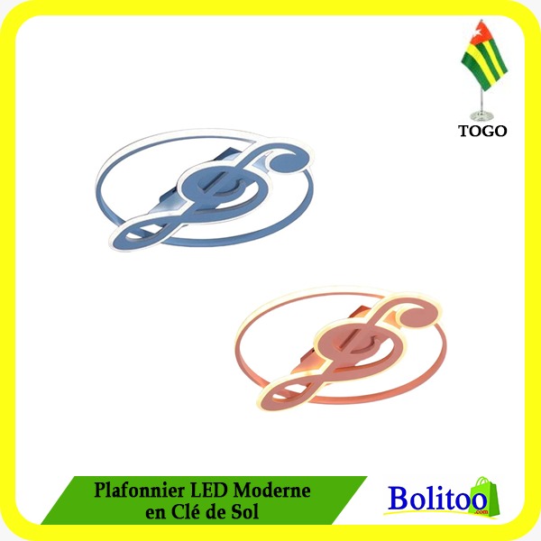 Plafonnier LED Moderne en Clé de Sol