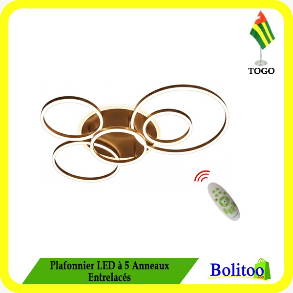 Plafonnier LED à Anneaux Entrelacés