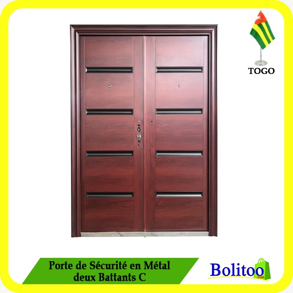 Porte de Sécurité en Métal 2 Battants