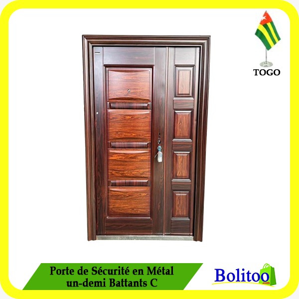 Porte de Sécurité en Métal un-demi Battants