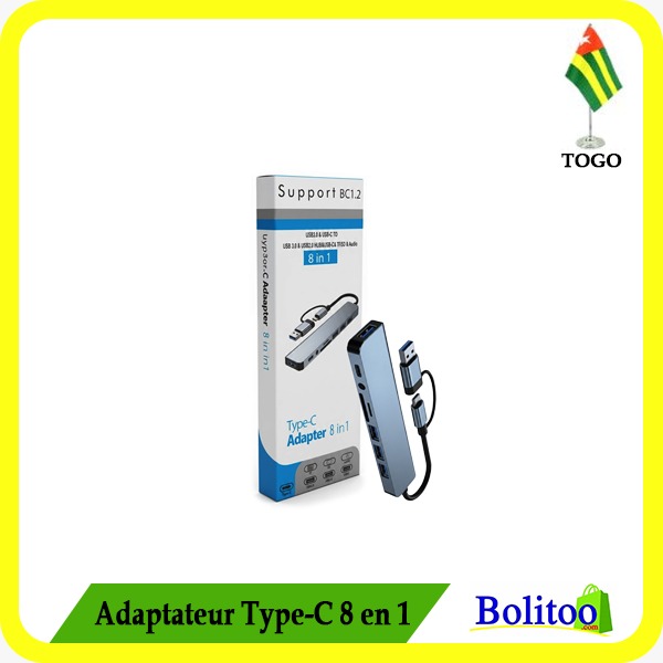 Adaptateur Type-C 8 en 1