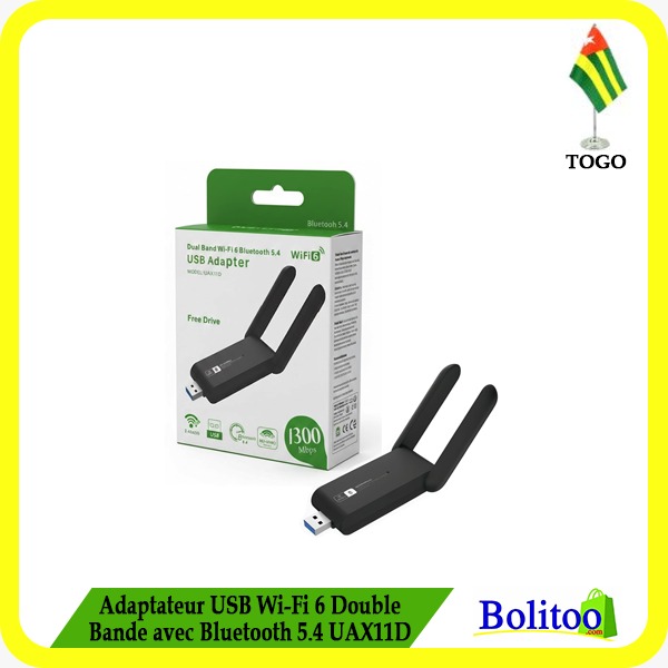 Adaptateur USB Wi-Fi 6 Double Bande avec Bluetooth 5.4 UAX11D