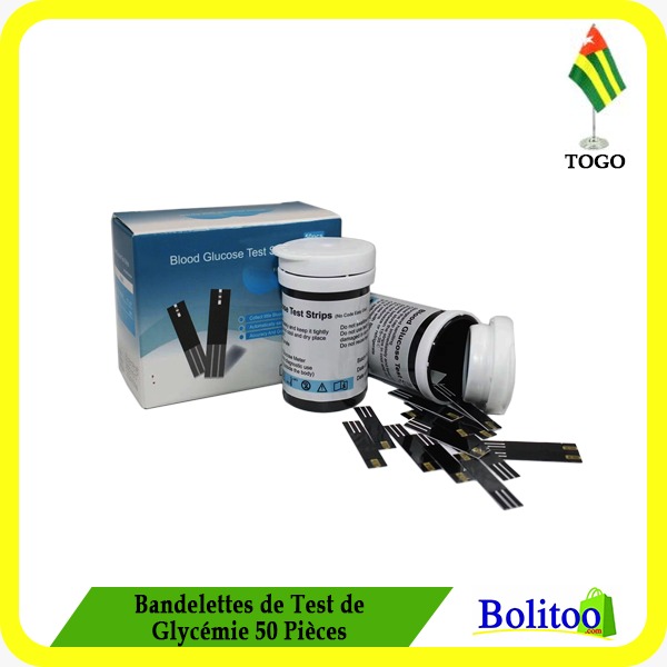 Bandelettes de Test de Glycémie 50Pcs