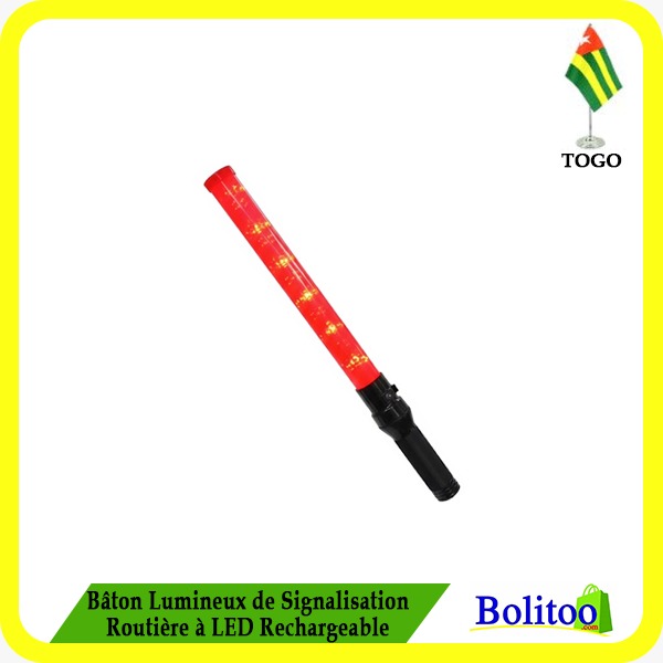 Bâton Lumineux de Signalisation Routière à LED Rechargeable