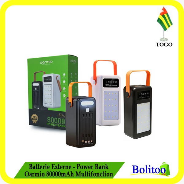 Batterie Externe - Power Bank Oarmio 80000mAh Multifonction