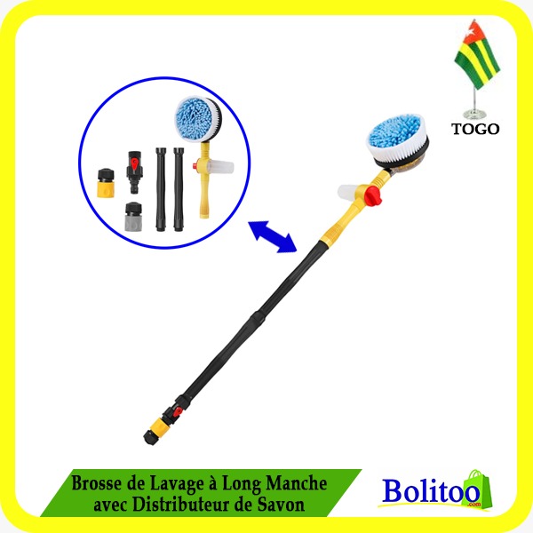 Brosse de Lavage à Long Manche avec Distributeur de Savon