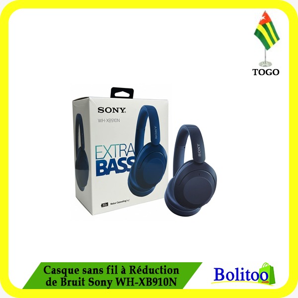 Casque sans fil à Réduction de Bruit Sony WH-XB910N