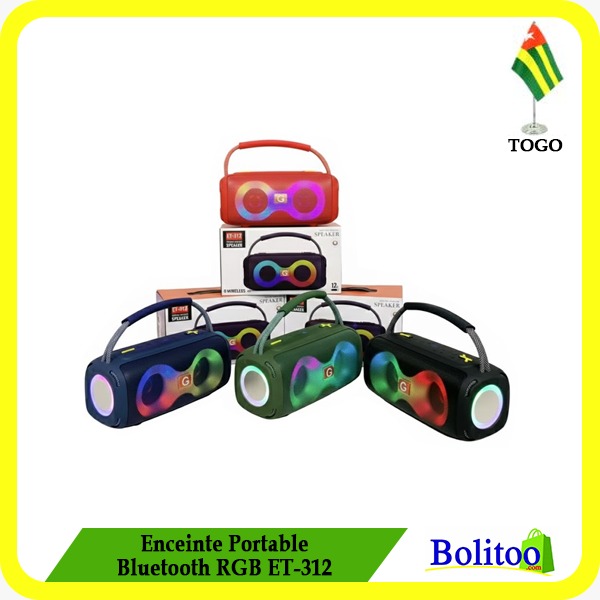 Enceinte Portable Bluetooth RGB ET-312