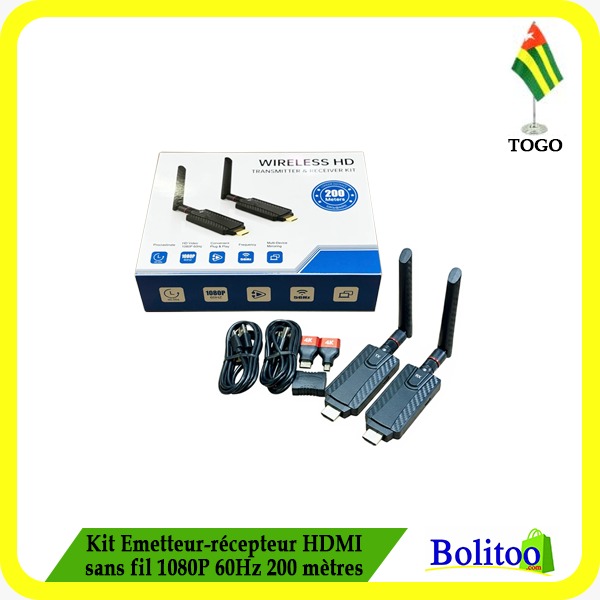 Kit Emetteur-récepteur HDMI sans fil 1080P 60Hz 200m