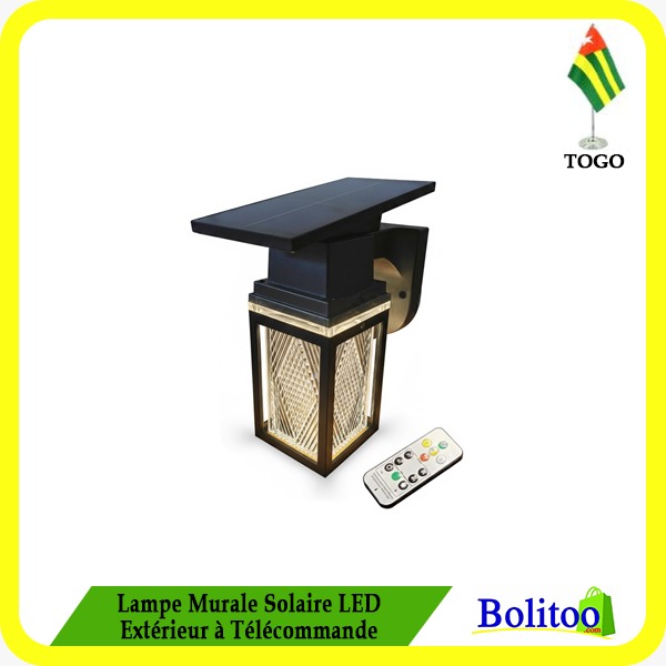 Lampe Murale Solaire LED Extérieur à Télécommande