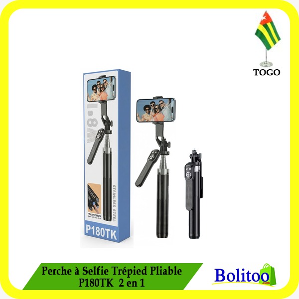 Perche à Selfie Trépied Pliable P180TK 2 en 1