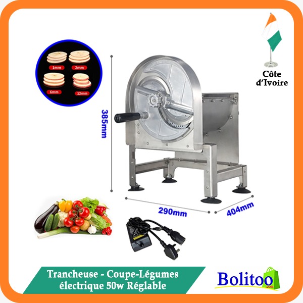 Trancheuse – Coupe-légumes Électrique 50W Réglable