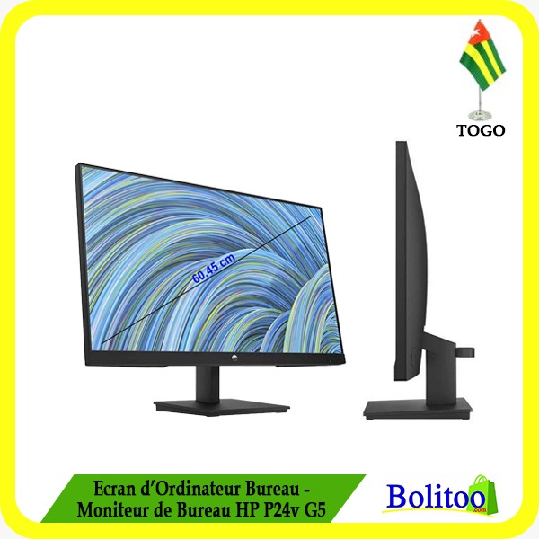 Ecran d'Ordinateur Bureau - Moniteur de Bureau HP P24v G5