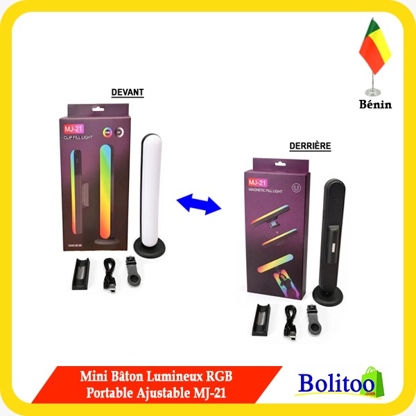 Barre lumineuse en veilleuse rgb 2 en 1 pour TV et PC