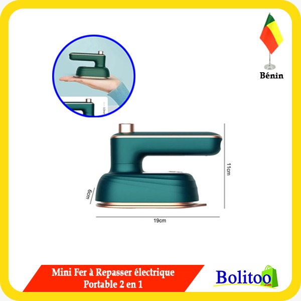Mini Fer à Repasser Electrique Portable 2 en 1