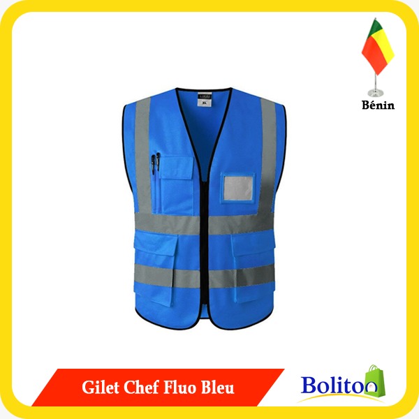 Gilet Chef Fluo Bleu