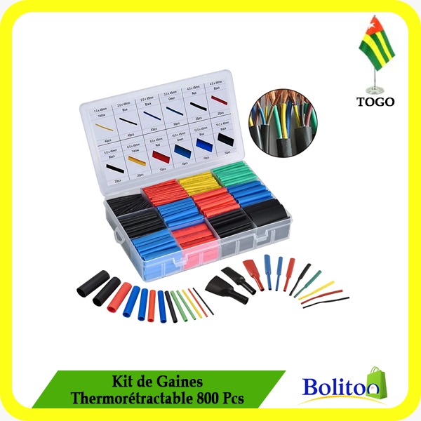Kit de Gaines Thermorétractable 800Pcs