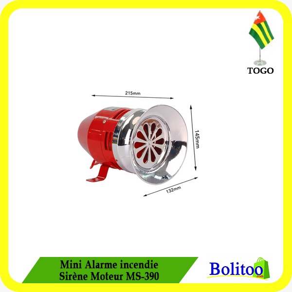 Mini Alarme Incendie Sirène Moteur MS-390