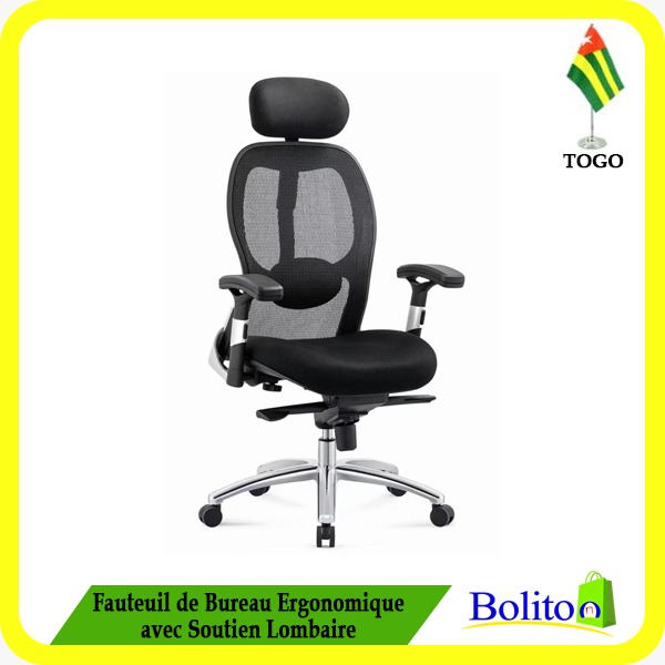 Fauteuil de Bureau Ergonomique avec Soutien Lombaire