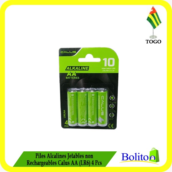 Piles Alcaline Jetables non Rechargeables Calus