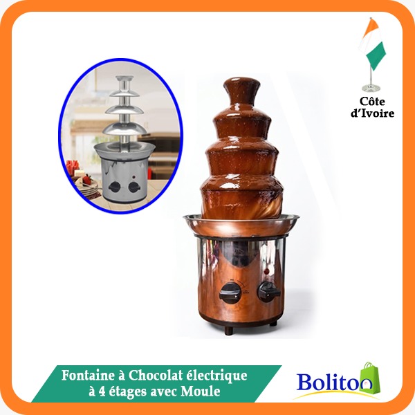 Fontaine à Chocolat Électrique à 4 Etages avec Moule