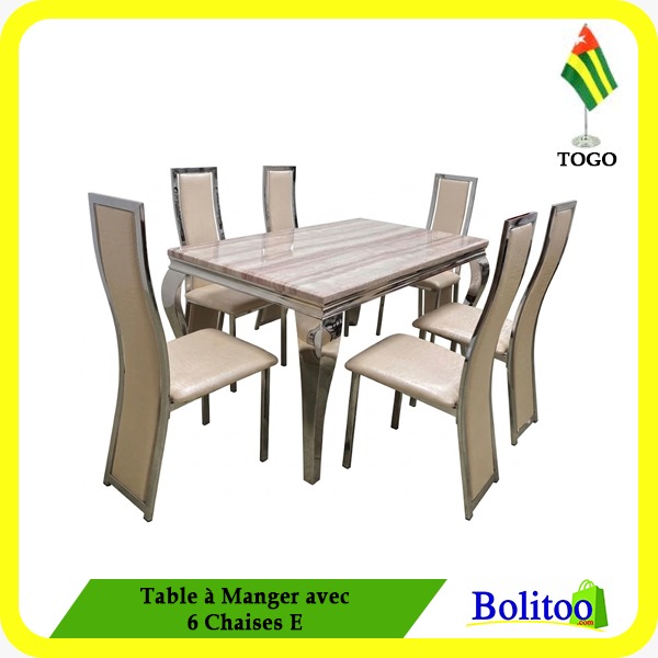 Table à Manger avec 6 Chaises E