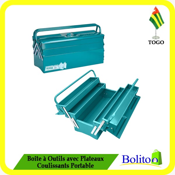 Boîte à Outils avec Plateaux Coulissants Portable