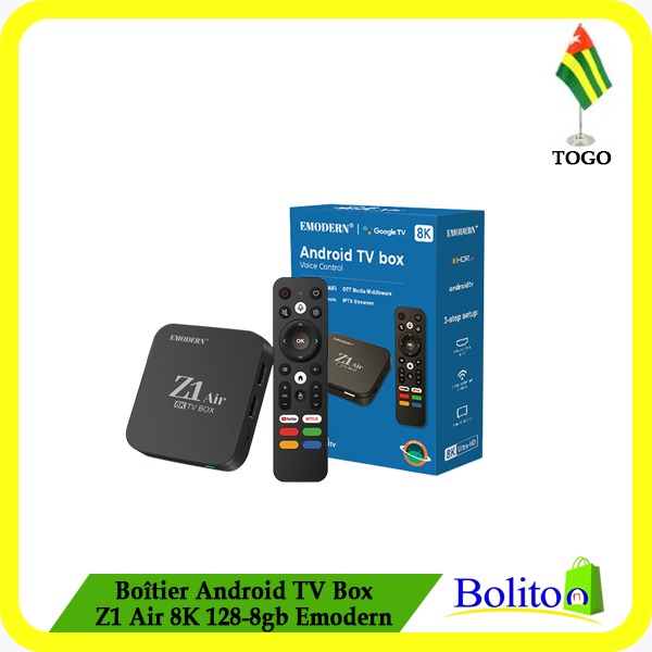 Boîtier Android TV Box Z1 Air 8K 128 - 8 Gb Emodern