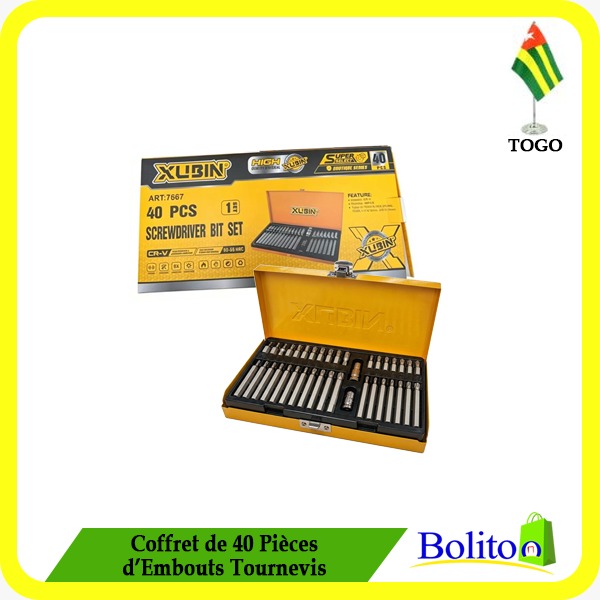 Coffret de 40Pcs d'Embouts Tournevis