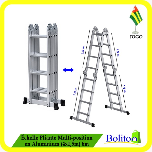 Échelle Pliante Multi position en Alu