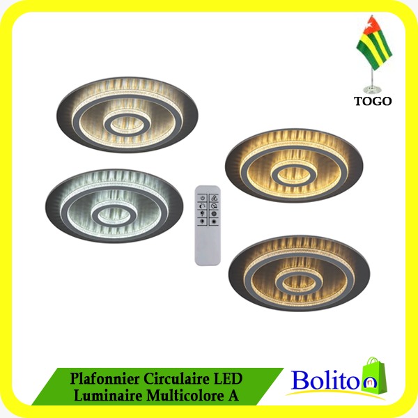 Plafonnier Circulaire LED Luminaire Multicolore