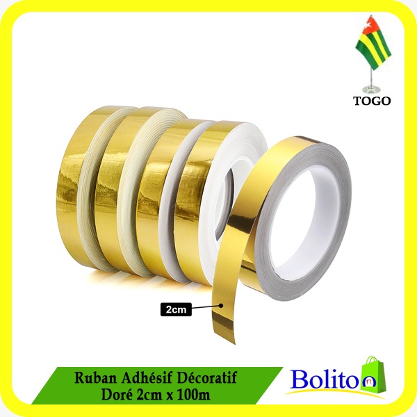 Ruban Adhésif Décoratif Doré